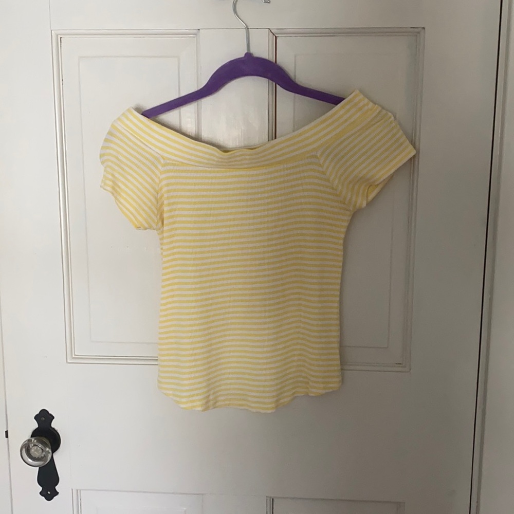 Off the shoulder Yellow top